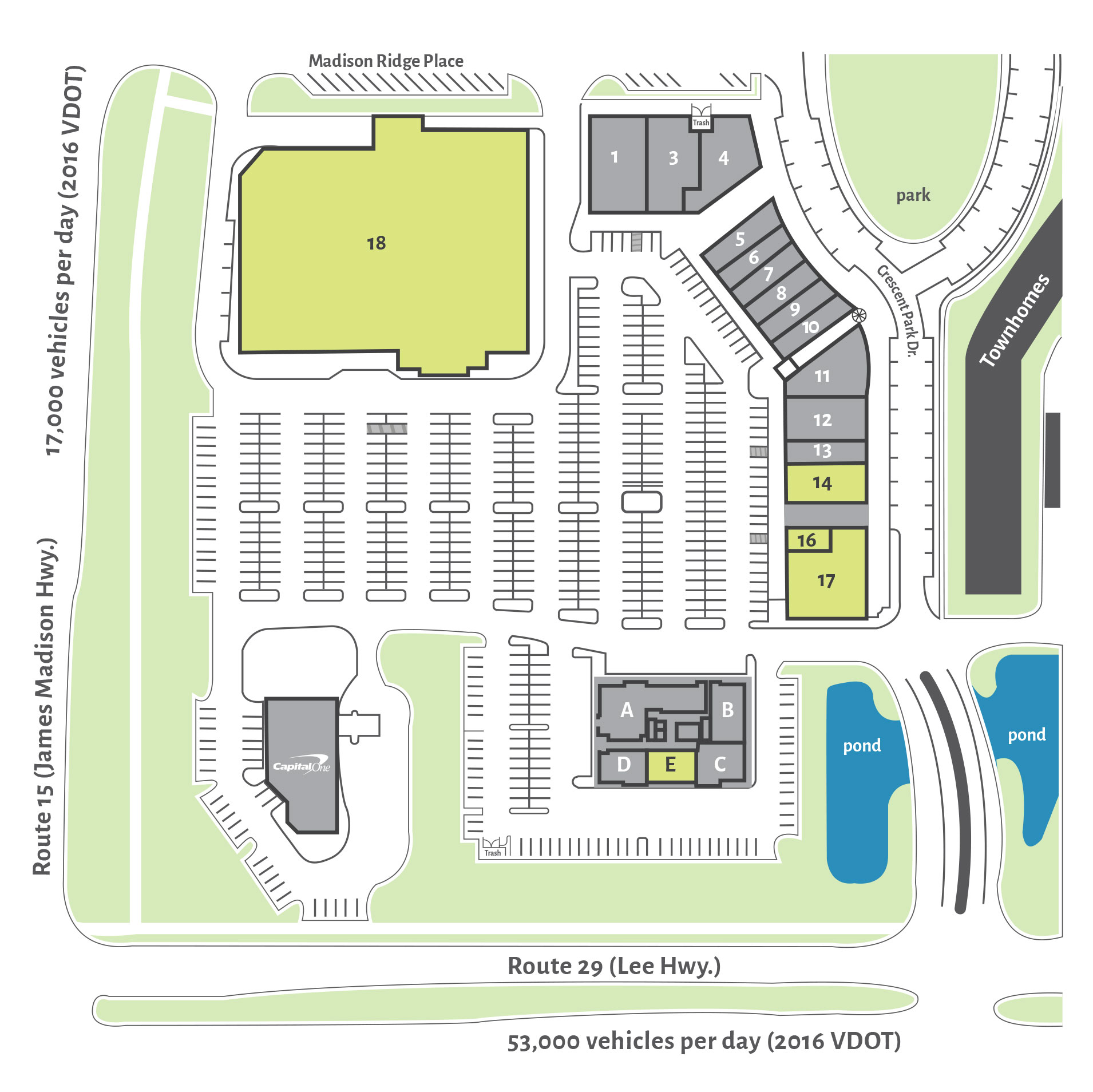 Madison Crescent Retail Map